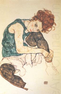 Egon Schiele Seated Woman with Bent Knee (nn03) china oil painting image